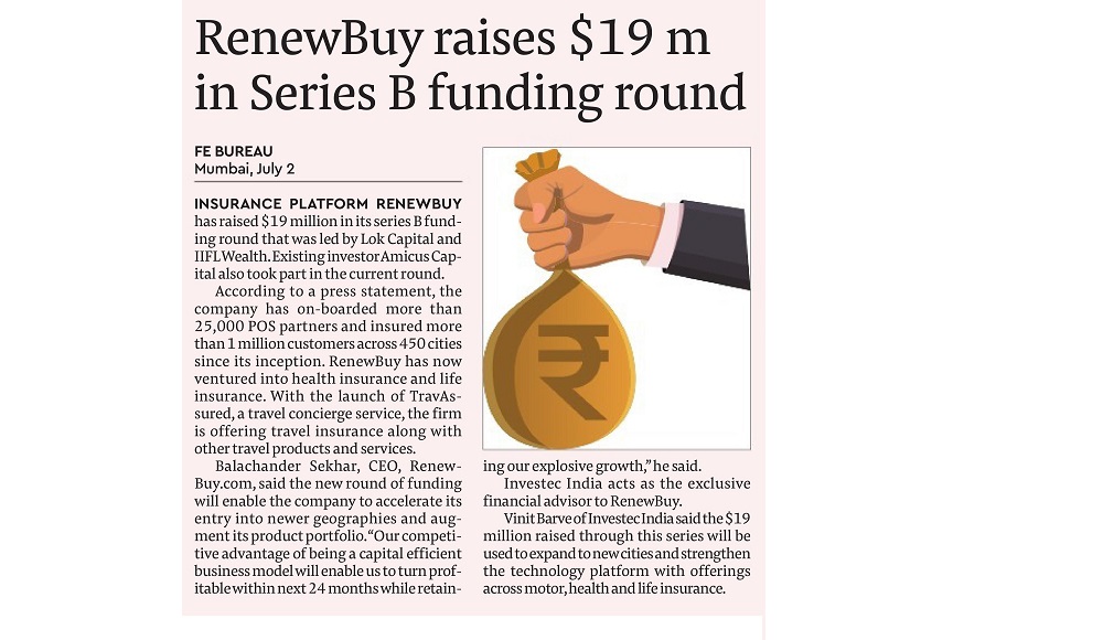 RenewBuy raises $19m in Series B funding round